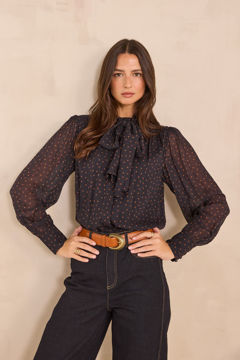 Picture of SPIRIT LONG-SLEEVED POLKA DOT BLOUSE